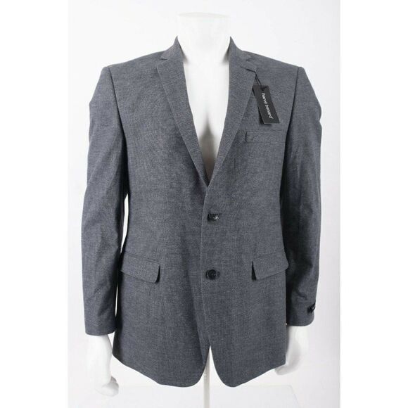 Harve Benard Other - Harve Benard Mens Suit Jacket Blazer Sport Coat Sz 44 44R Black Gray NWT